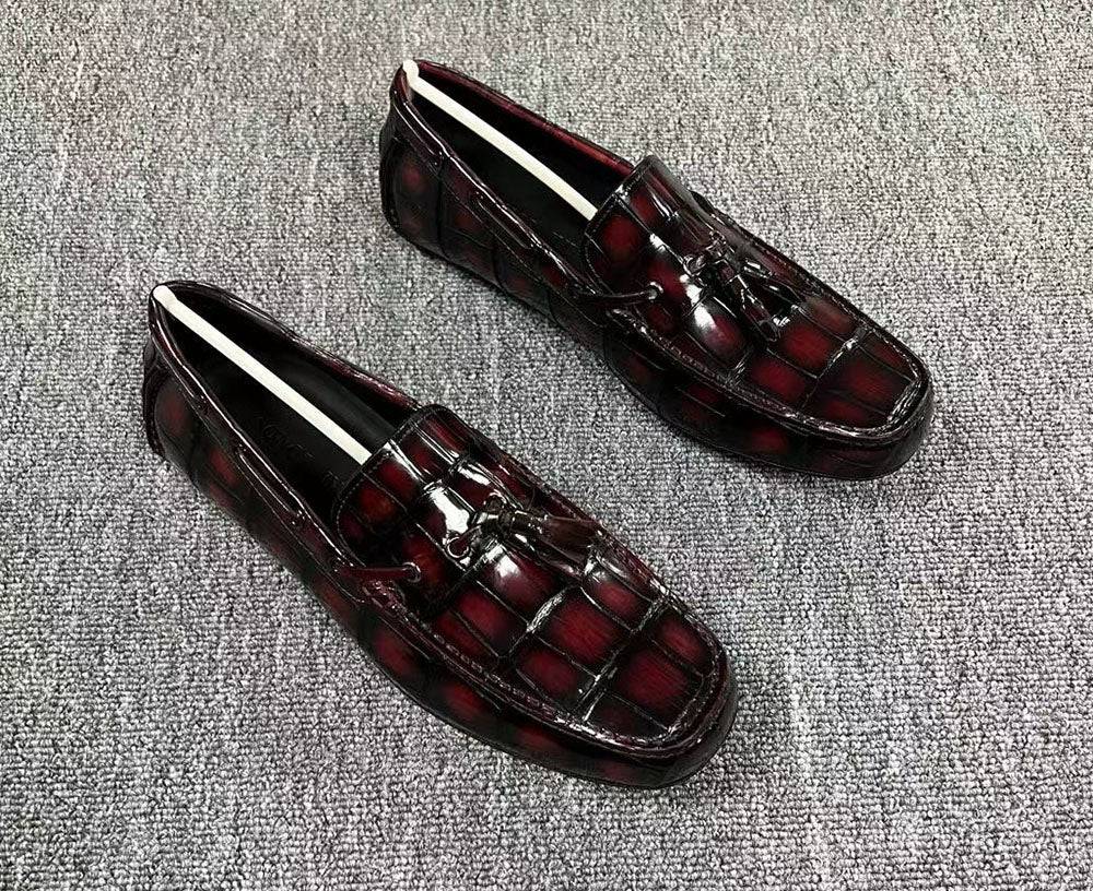 Crocodile Leather Shoes ,Crocodile Leather Men's Penny Loafer Dress Shoe