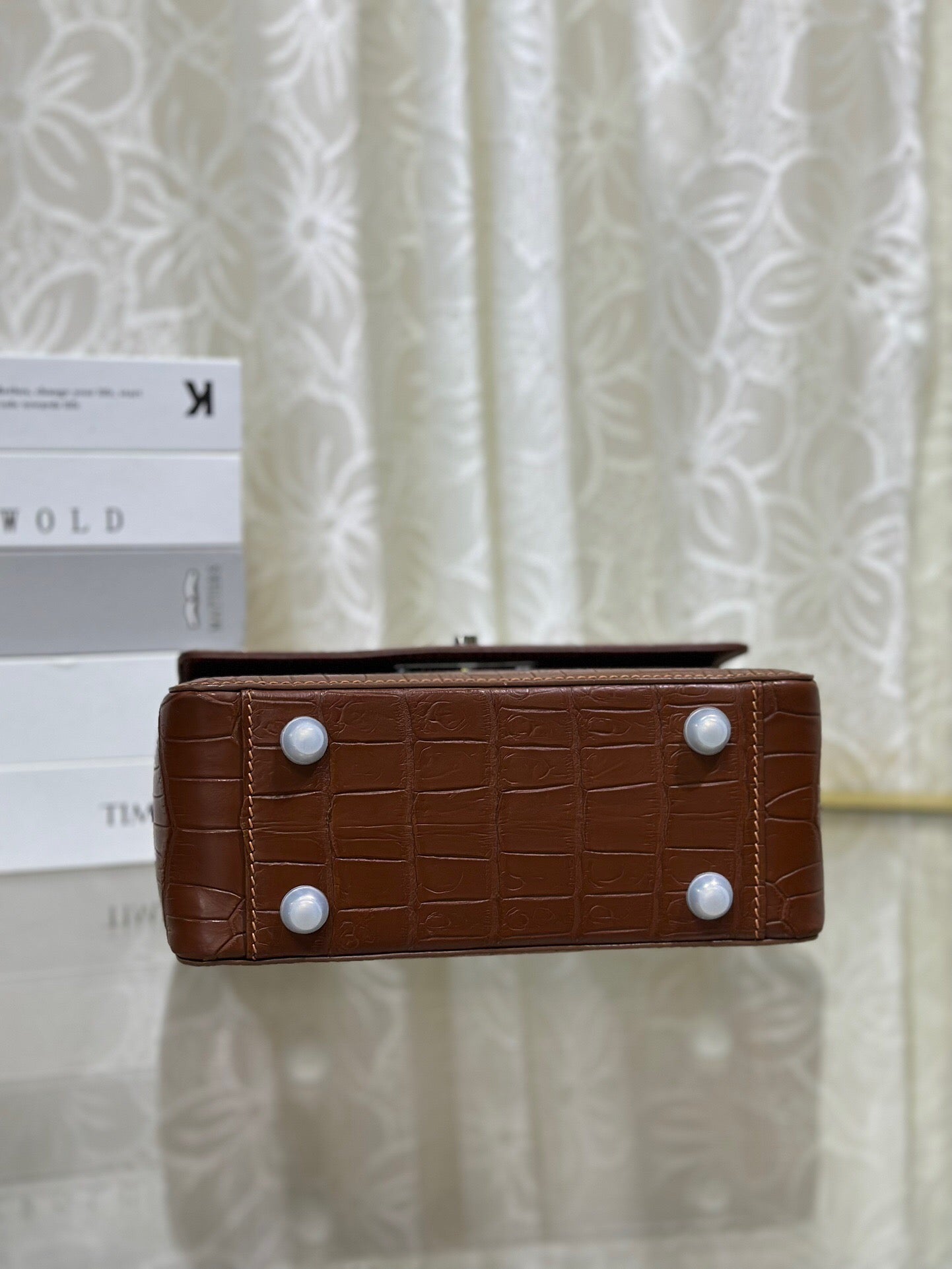 Crocodile Leather Handle Bag ,Women's Crocodile Leather Cross Body Bag