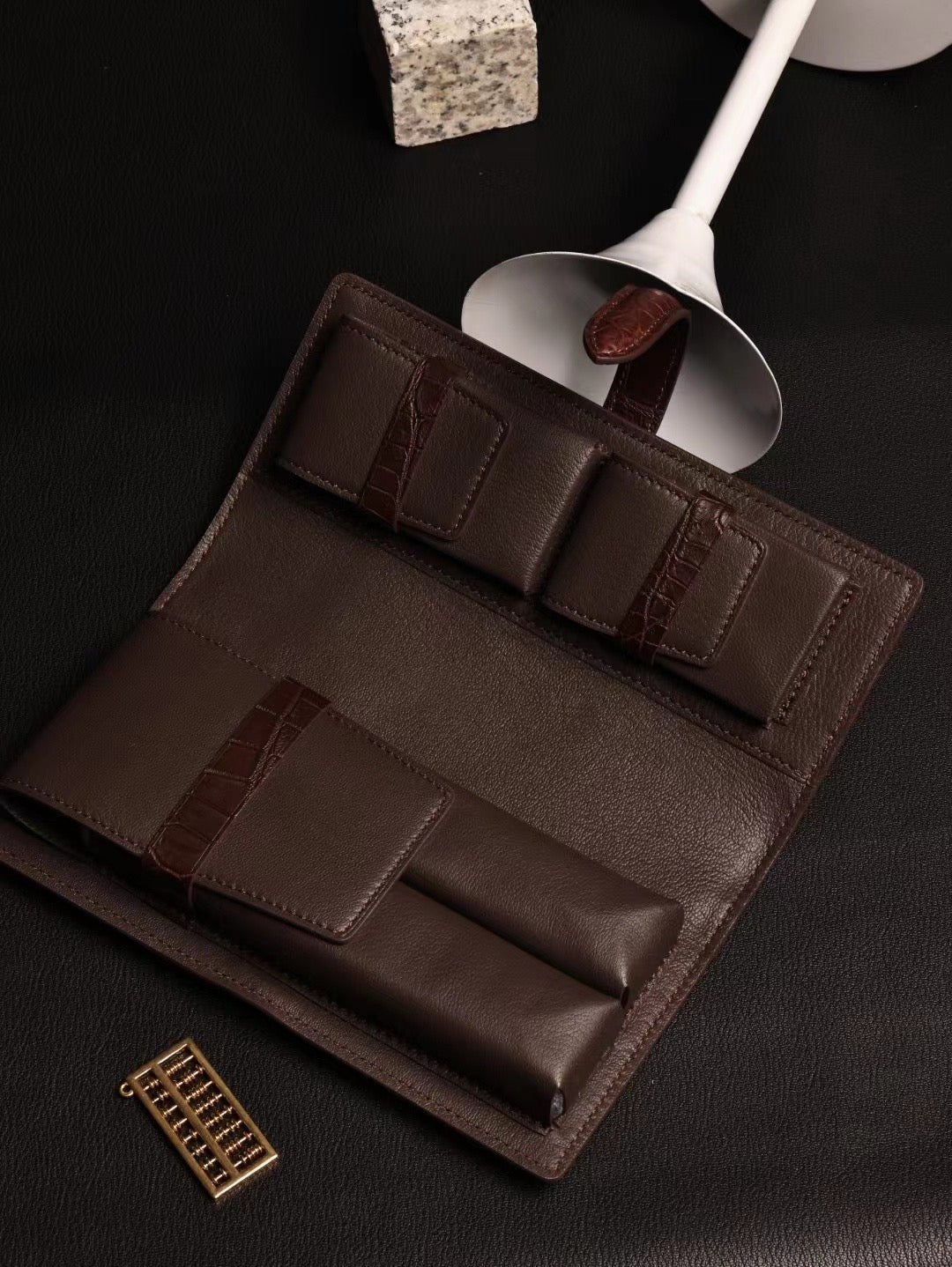 Genuine Crocodile Leather Cigar Bag