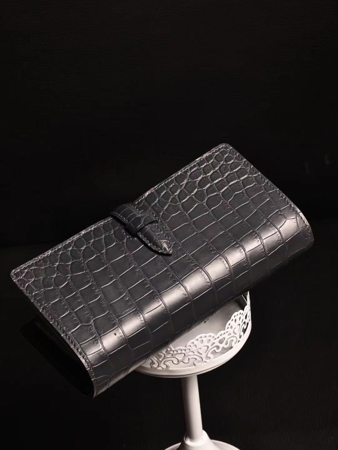 Genuine Crocodile Leather Cigar Bag