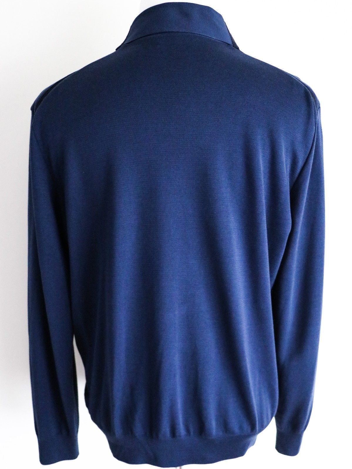 Preorder Blue Silk Perforated Suede Trim Jacket