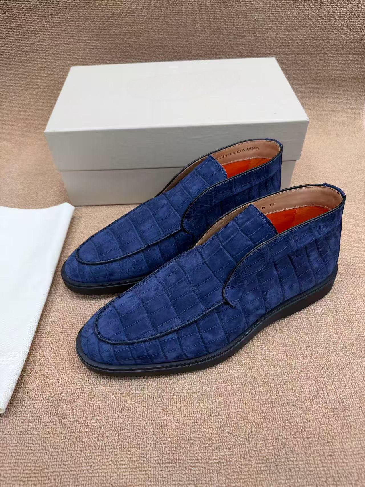Nubuck Crocodile Shoes Men's Crocodile Leather Dress Shoes