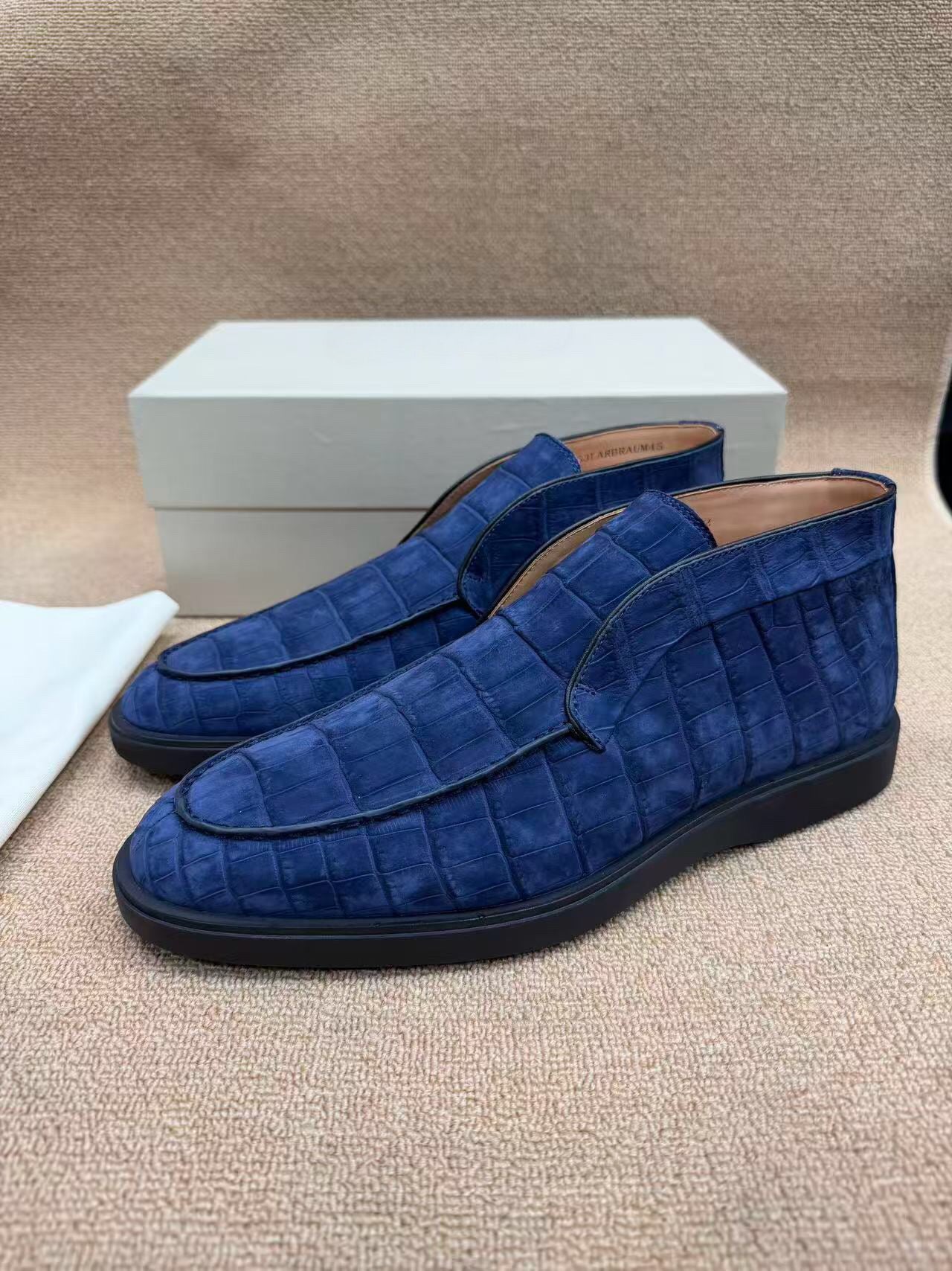 Nubuck Crocodile Shoes Men's Crocodile Leather Dress Shoes