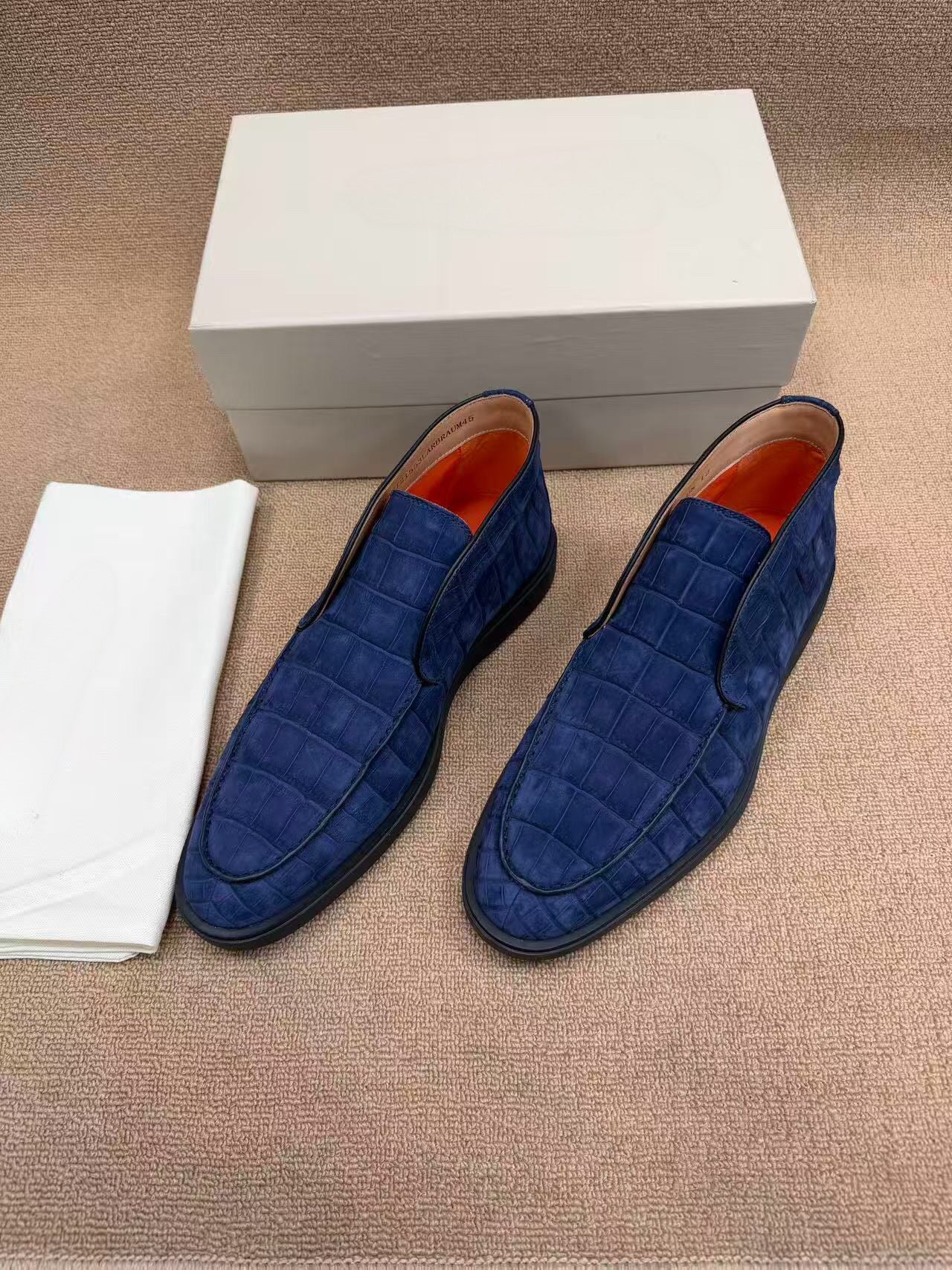 Nubuck Crocodile Shoes Men's Crocodile Leather Dress Shoes