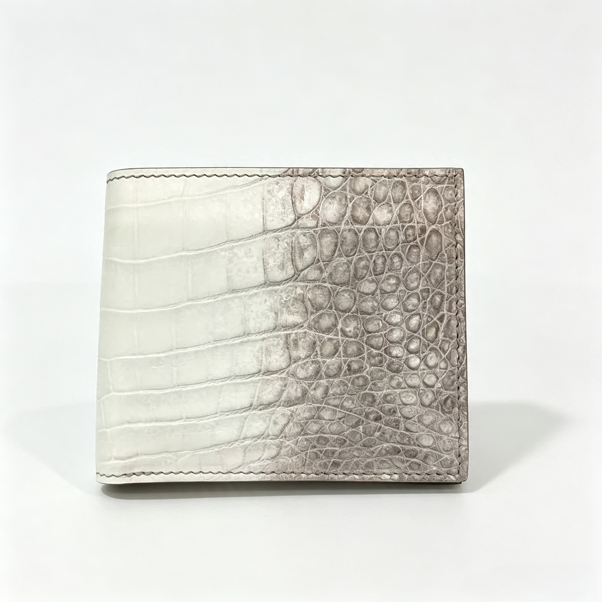 Genuine  Crocodile Leather Wallet  Himalaya White