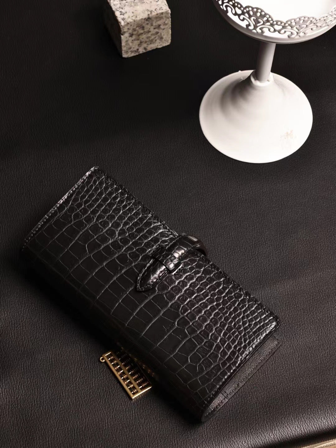 Genuine Crocodile Leather Cigar Bag