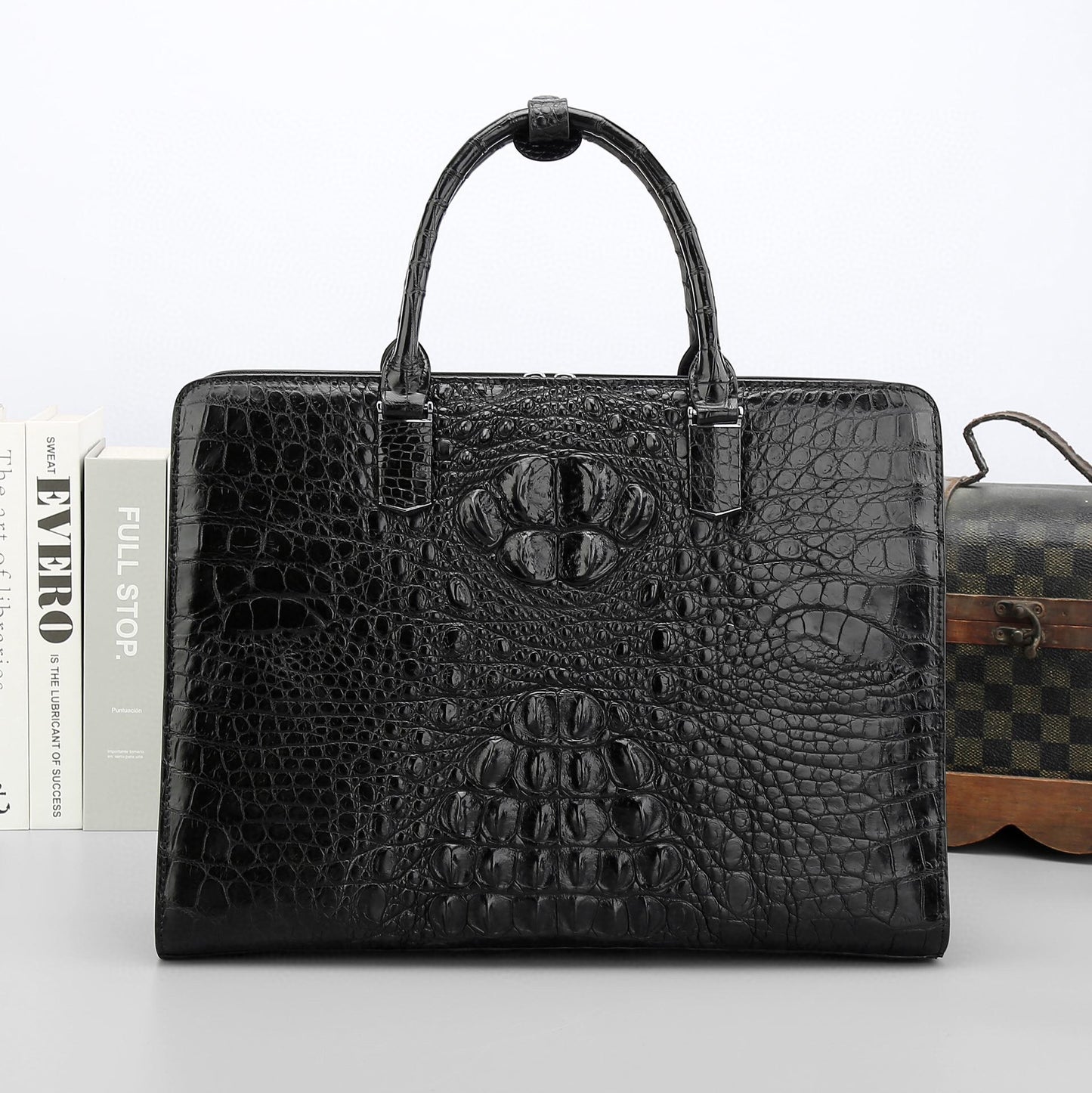 Crocodile Briefcase, Genuine Crocodile Leather Business Briefcase