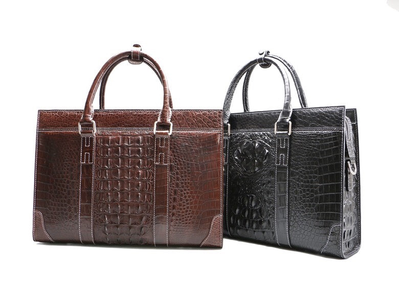 Genuine Crocodile Leather Briefcase