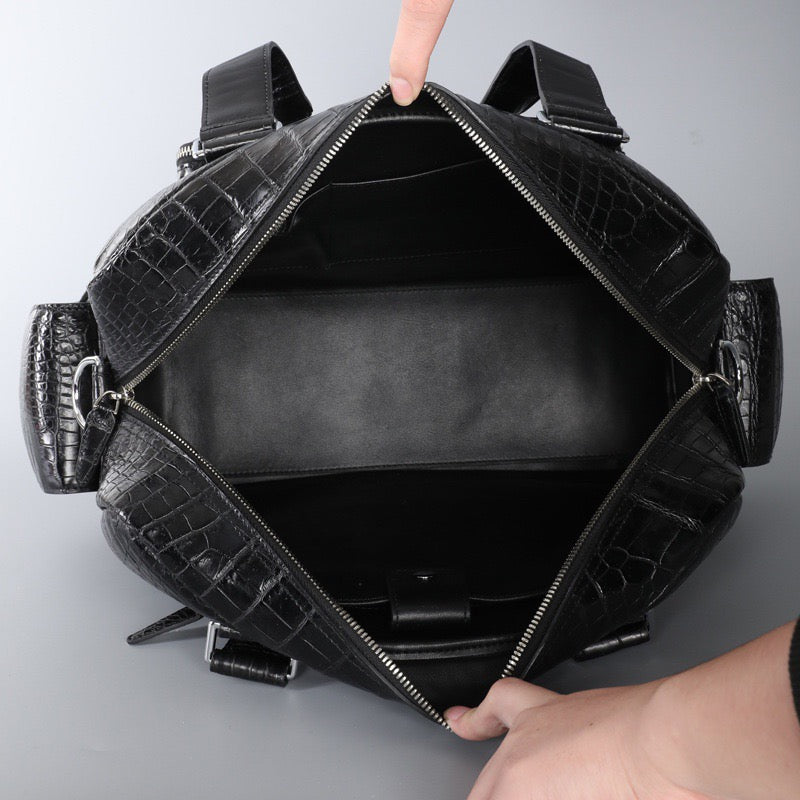 Crocodile Leather Shopper Business Handbag