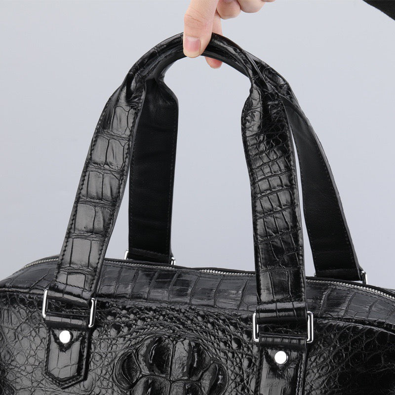 Crocodile Leather Shopper Business Handbag
