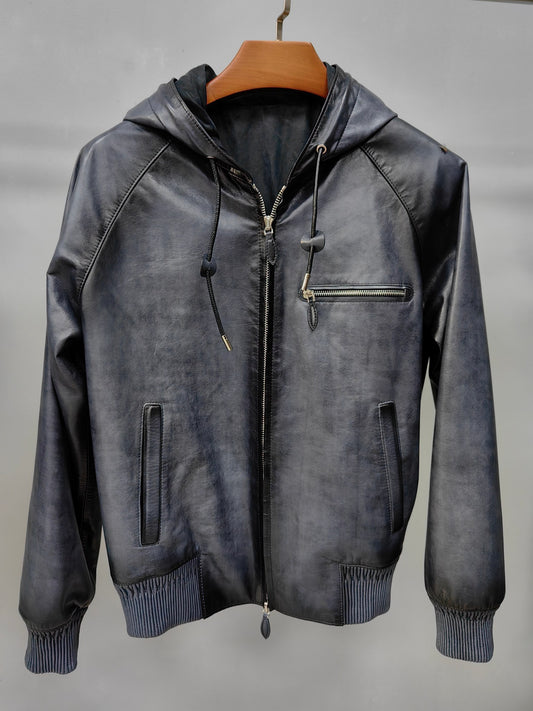 Giacche da uomo, Giacca in pelle, Giacche in pelle marrone vintage