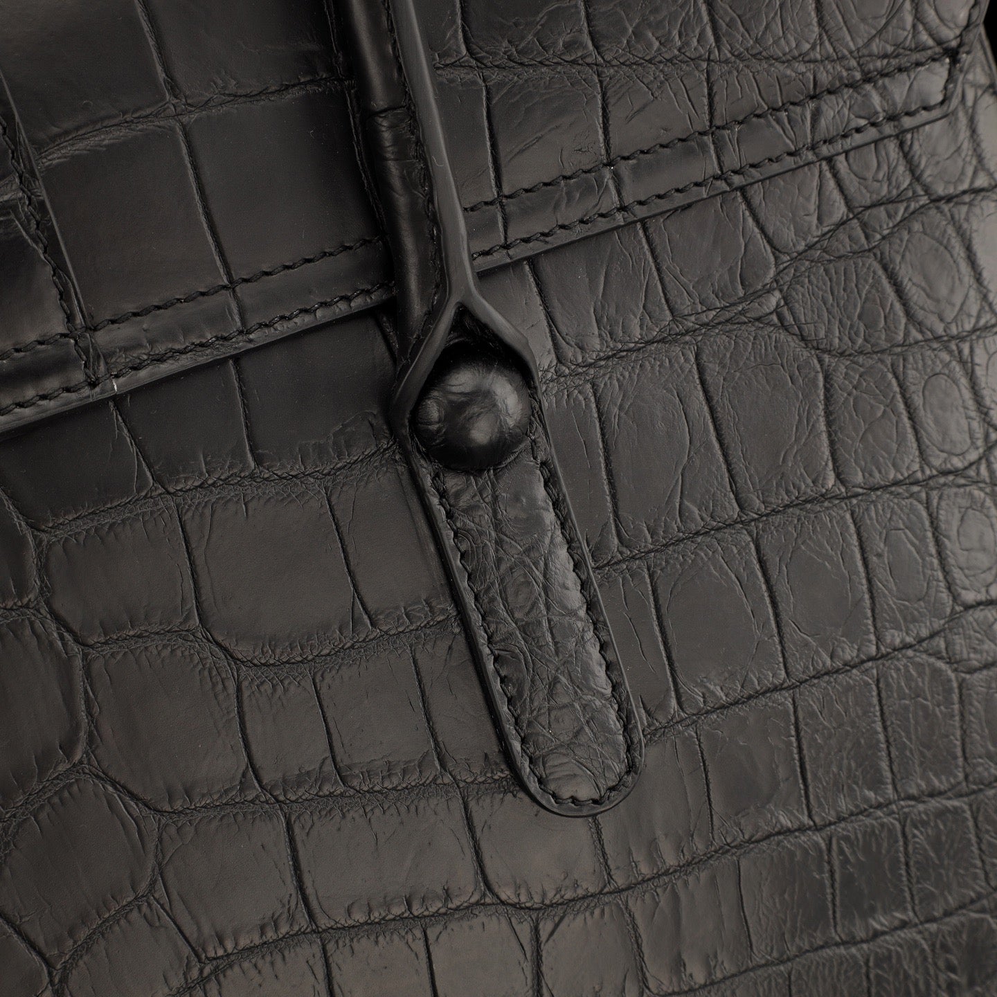 Crocodile Leather Briefcase Black