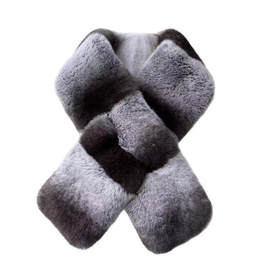 New Whole Rex Rabbit Fur Reversible Scarf