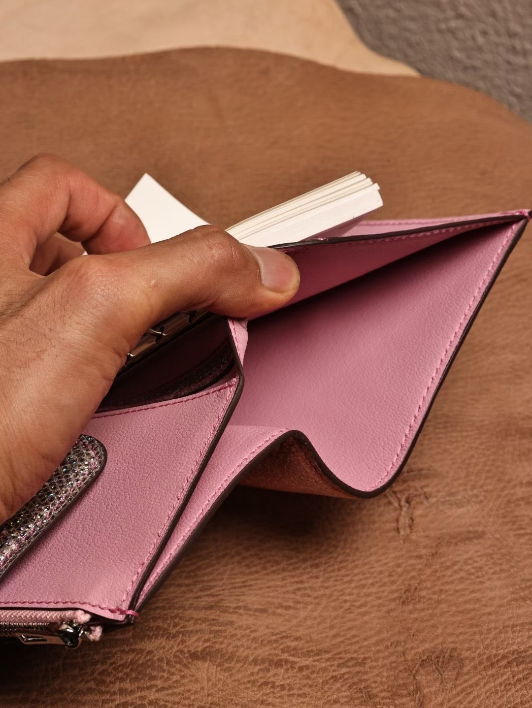 Genuine Lizard Skin Leather Binder Notebook