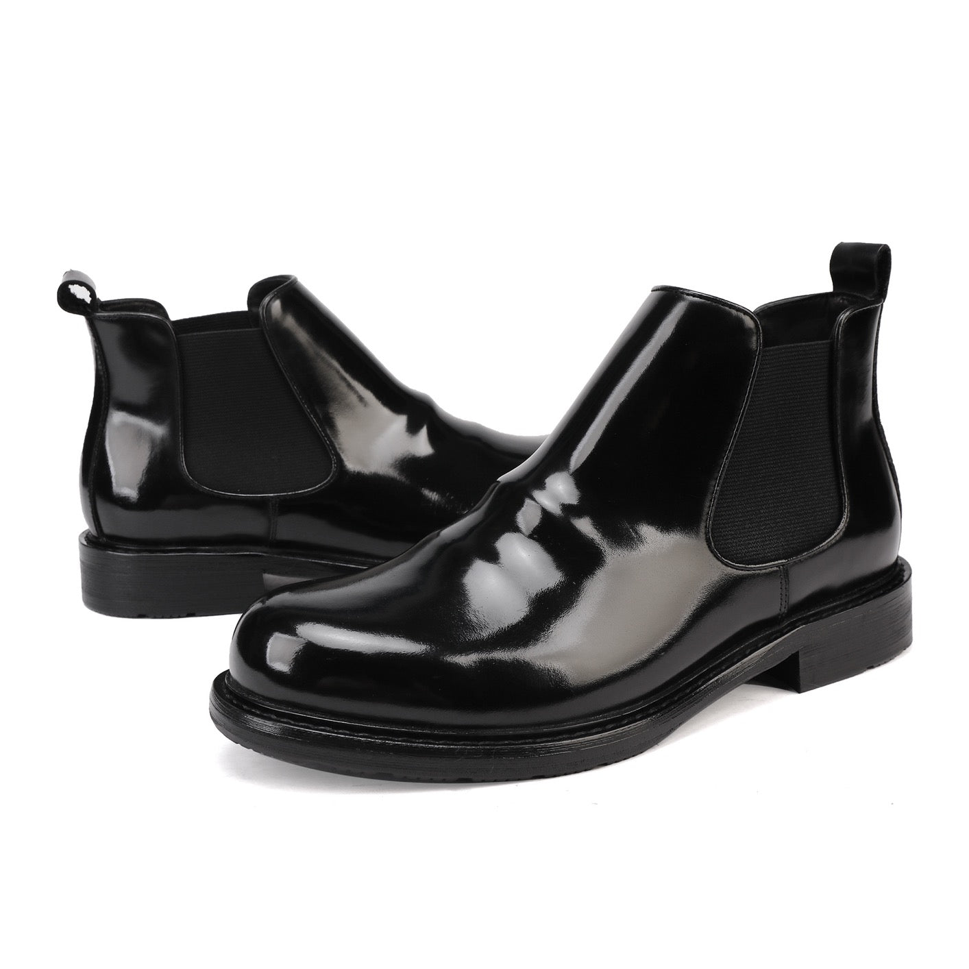 Genuine Shell Cordovan Leather Martin Boots Round Toe