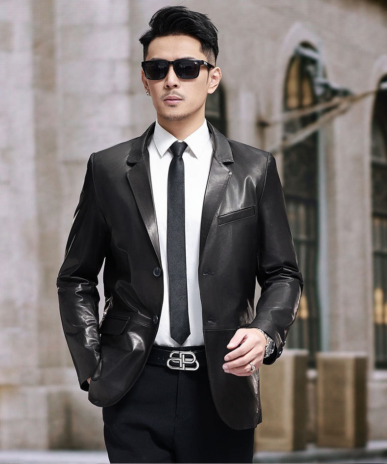 Black Leather Blazer