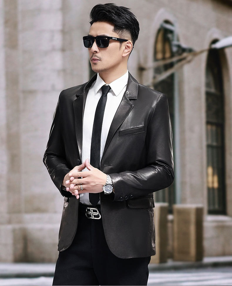 Black Leather Blazer
