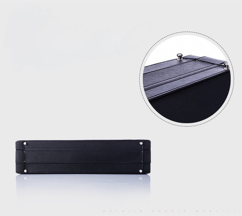 Leather Large Business Attache Case With Password