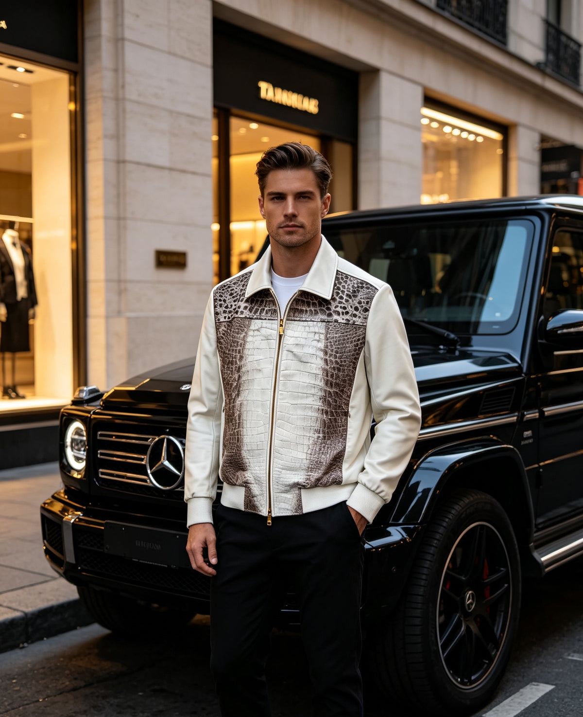 Himalayan Crocodile & Cashmere Jacket