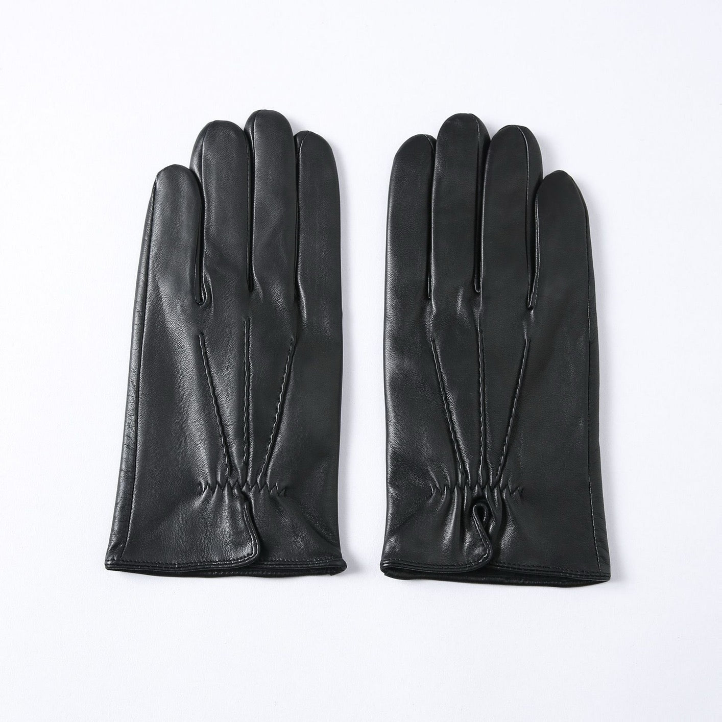 Men's Genuine Leather Touchscreen Gloves