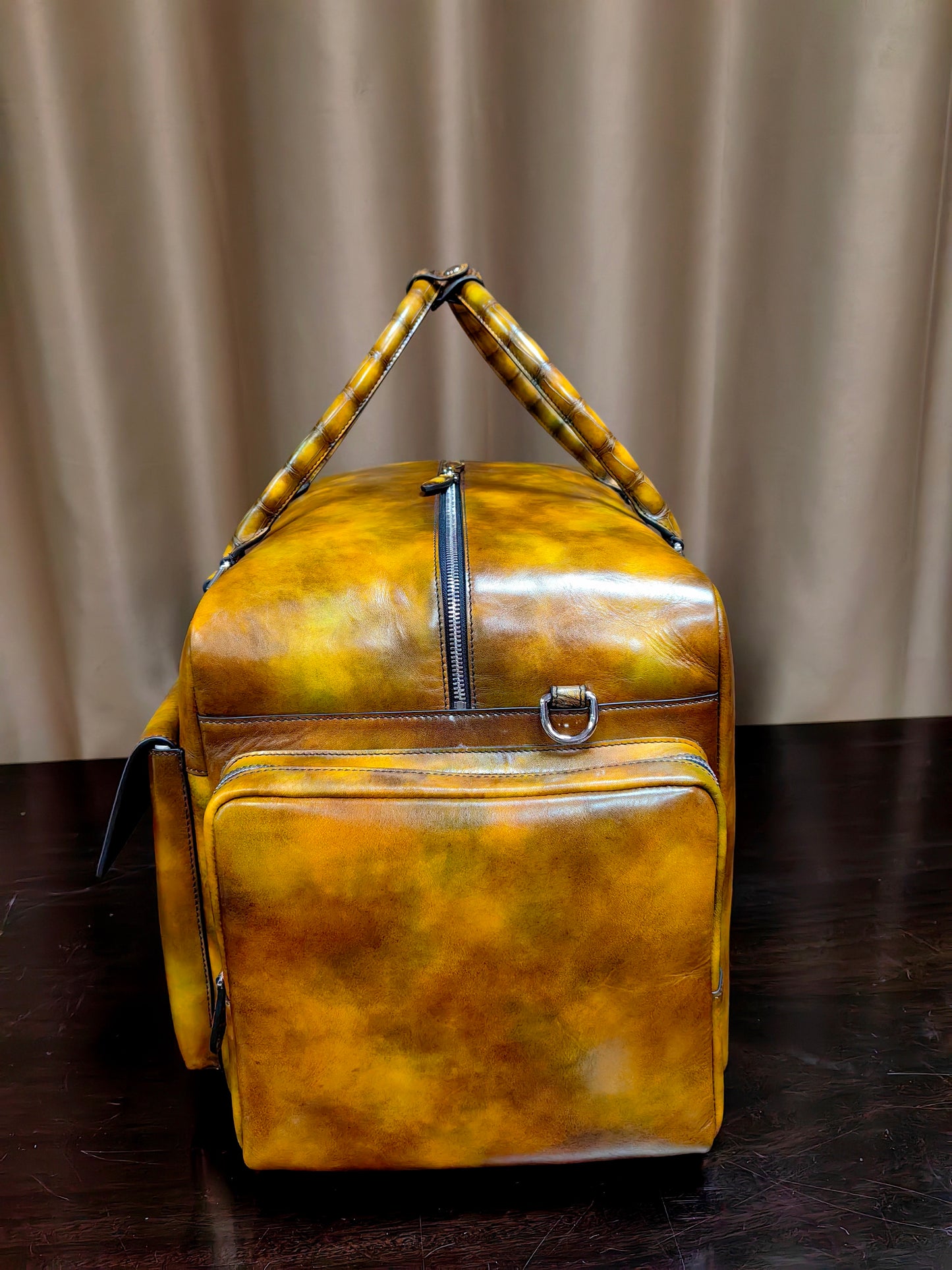 Unisex Ex Large Vintage Leather Travel Duffle Bag  Vintage Brown
