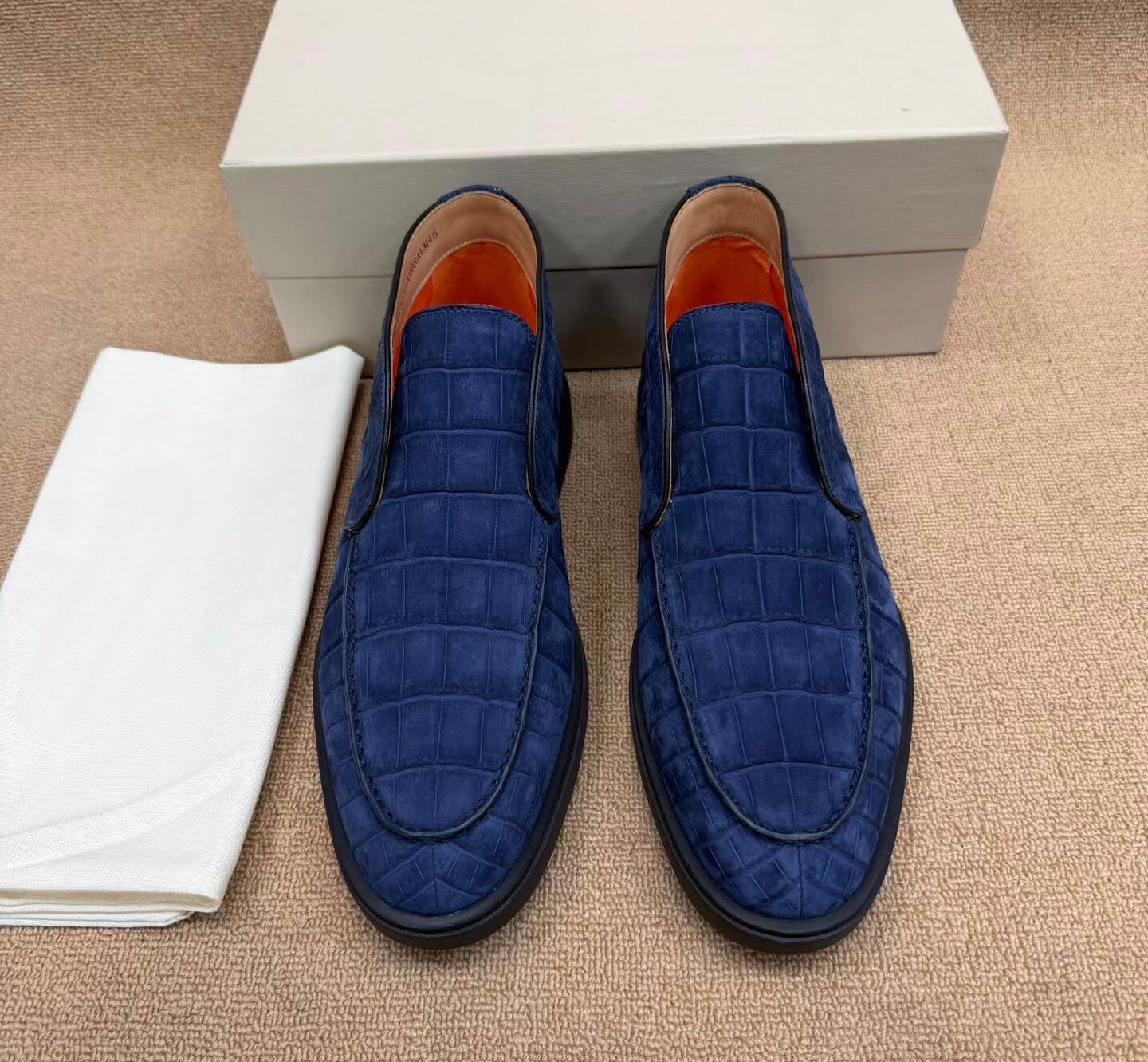 Nubuck Crocodile Shoes Men's Crocodile Leather Dress Shoes