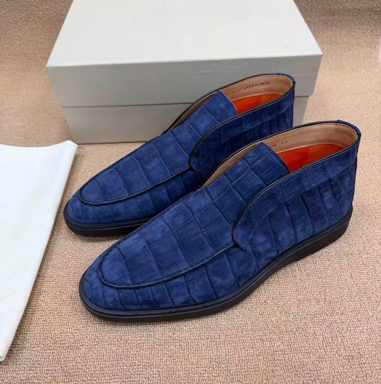 Nubuck Crocodile Shoes Men's Crocodile Leather Dress Shoes
