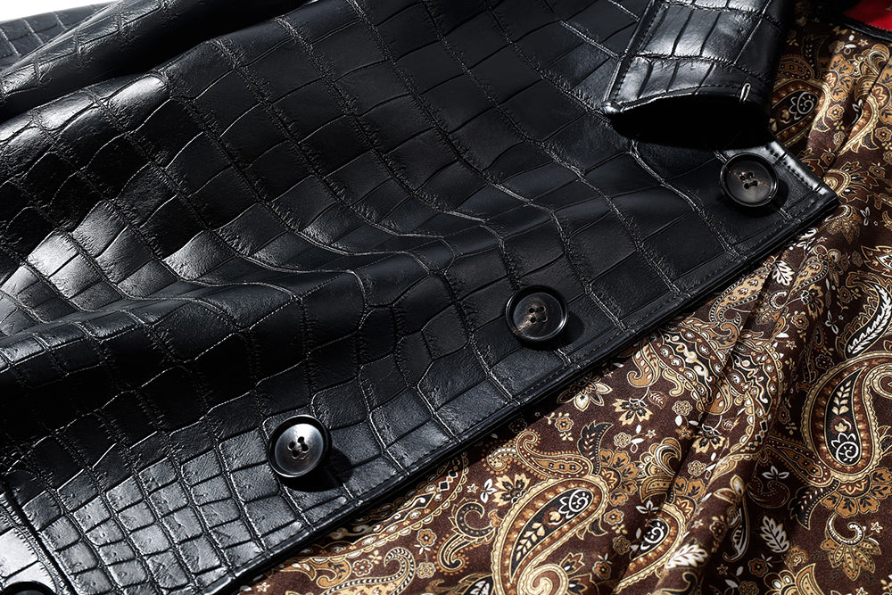 Men's Crocodile Leather windbreaker Nile