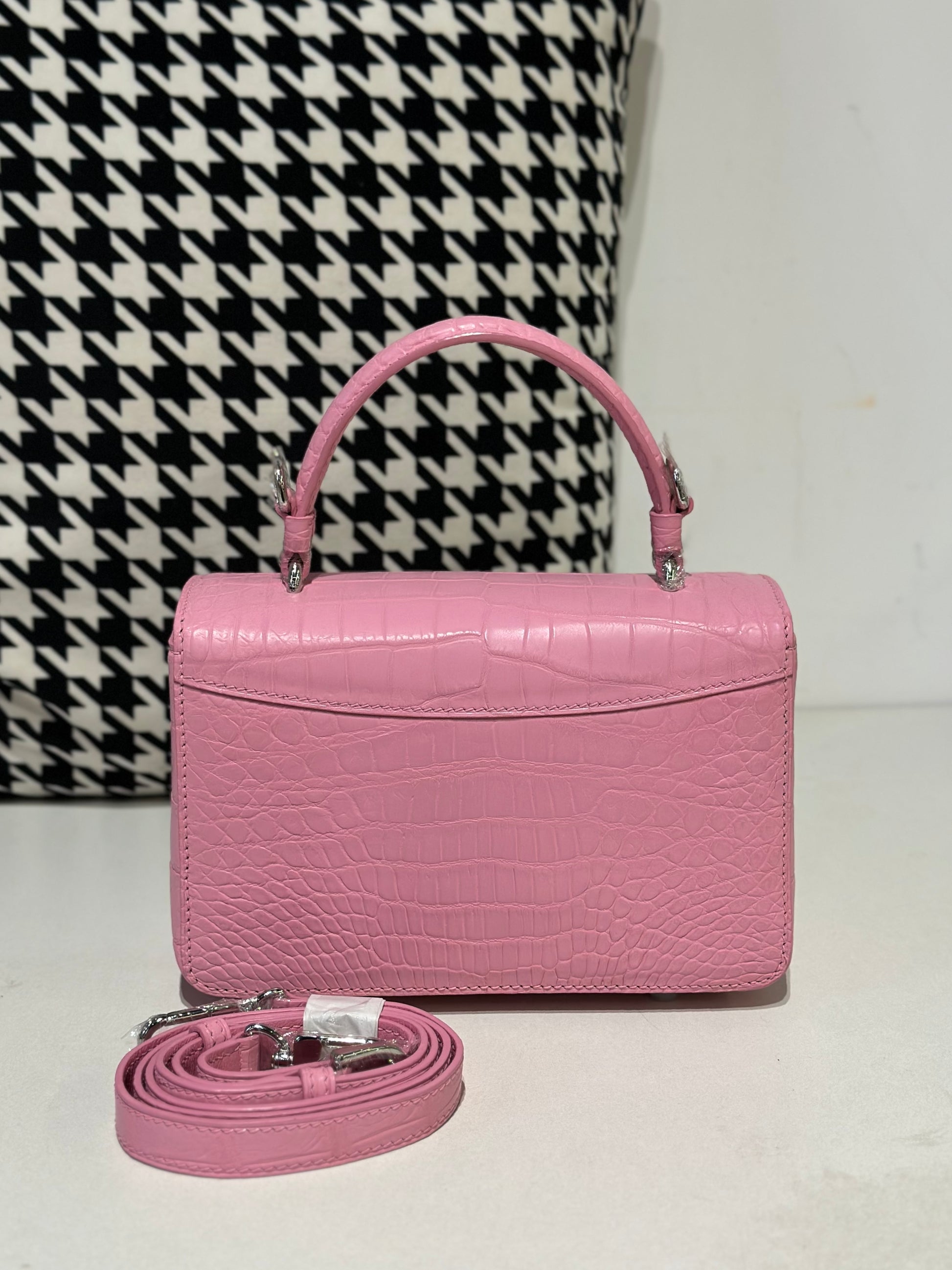 Crocodile Leather Handle Bag ,Women's Crocodile Leather Cross Body Bag