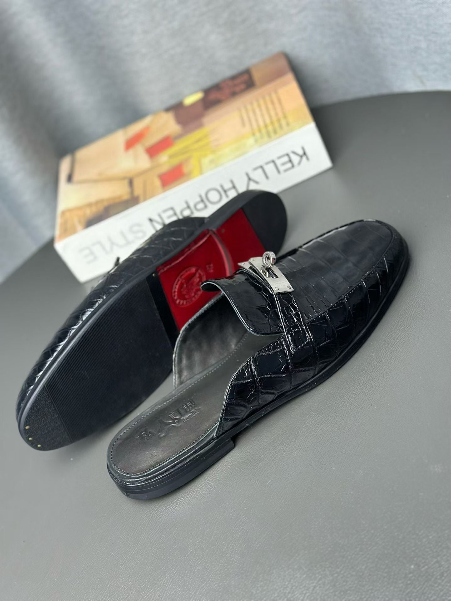 Crocodile Slippers Men's Crocodile Leather Slippers