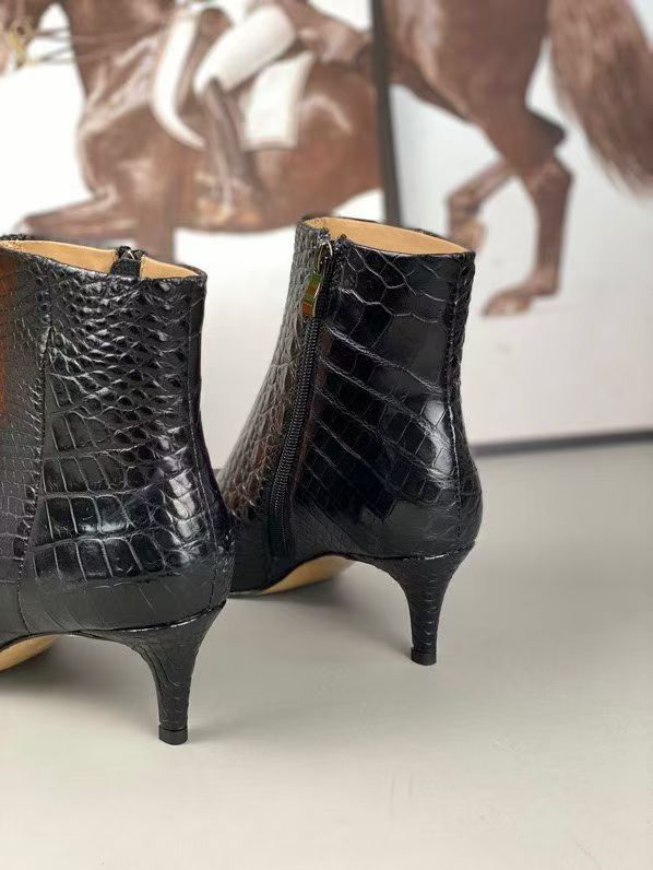 Crocodile Shoes , Genuine Crocodile Leather Womens Shoes Black