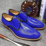 Lizard Leather Lace-Up Shoes For Men