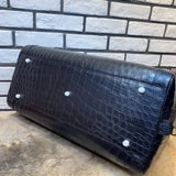 Matt Genuine Crocodile Leather  Oversize Travel Duffel Bag