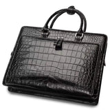 Men Briefcase Crocodile  Leather Handbag Mens Briefcases for Laptop Messenger Mens Business Bag