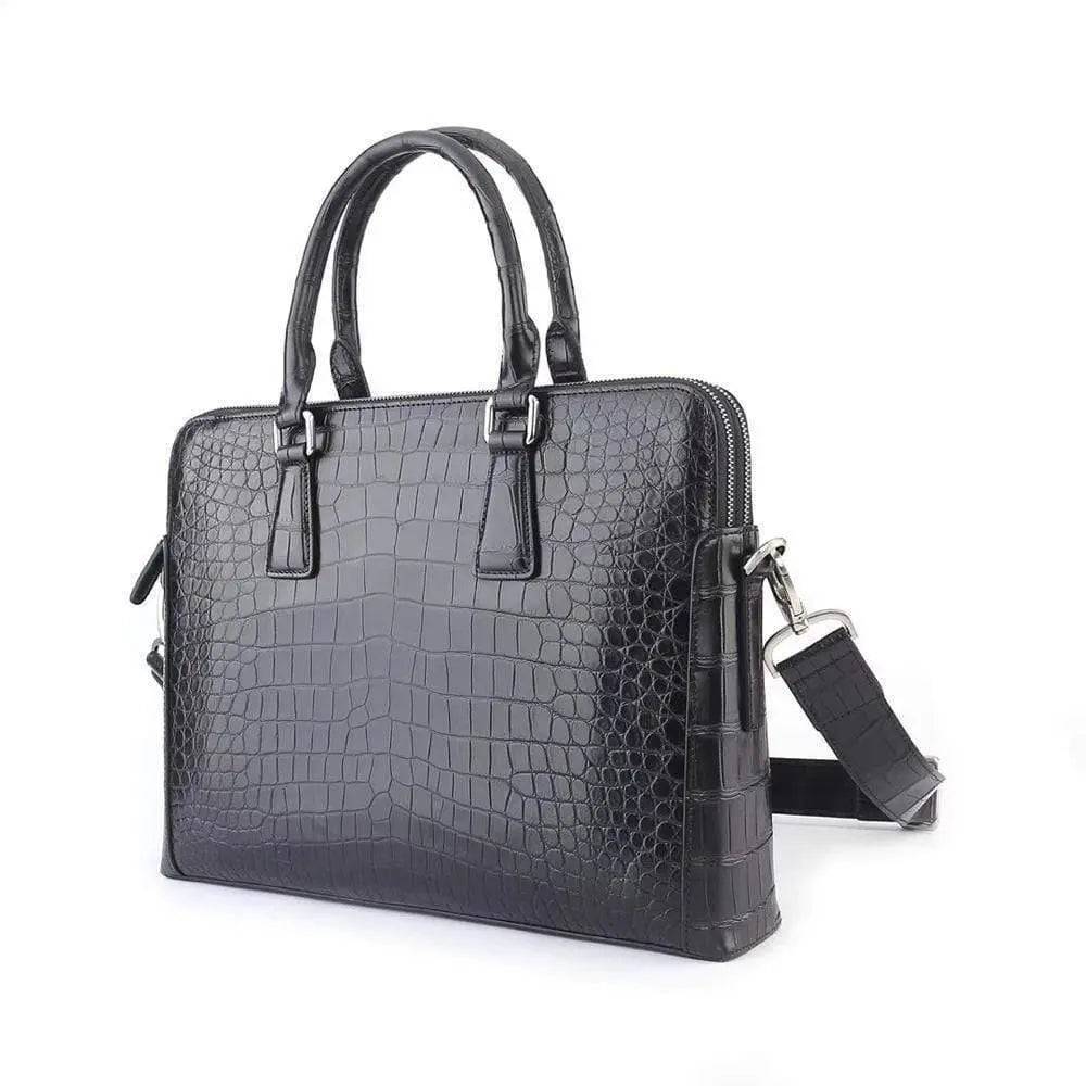 Men's Crocodile  Leather Laptop Bags Briefcase