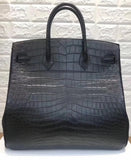 Men's Crocodile Leather Top Handle  Large Tote Bags