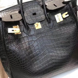 Men's Crocodile Leather Top Handle  Large Tote Bags