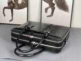 Mens Crocodile Leather Business Briefcase Bag For Laptop,Large Volumn