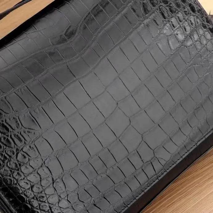 Mens Crocodile Leather Mesenger Bag For Laptop