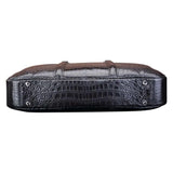 Mens Fashion Crocodile Leather Bag Business Briefcase for Men