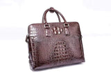 PROFESSIONAL Lap Top Briefcase Vintage Genuine Crocodile Bone Leather