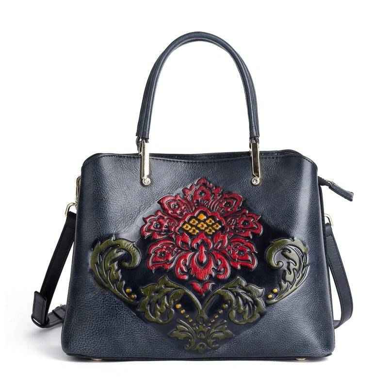 Rossie Viren Women's Leather Top Handle Shoulder Cross Body Bags
