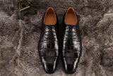 Siamese  Crocodile Belly Lace-Up Dress Shoes