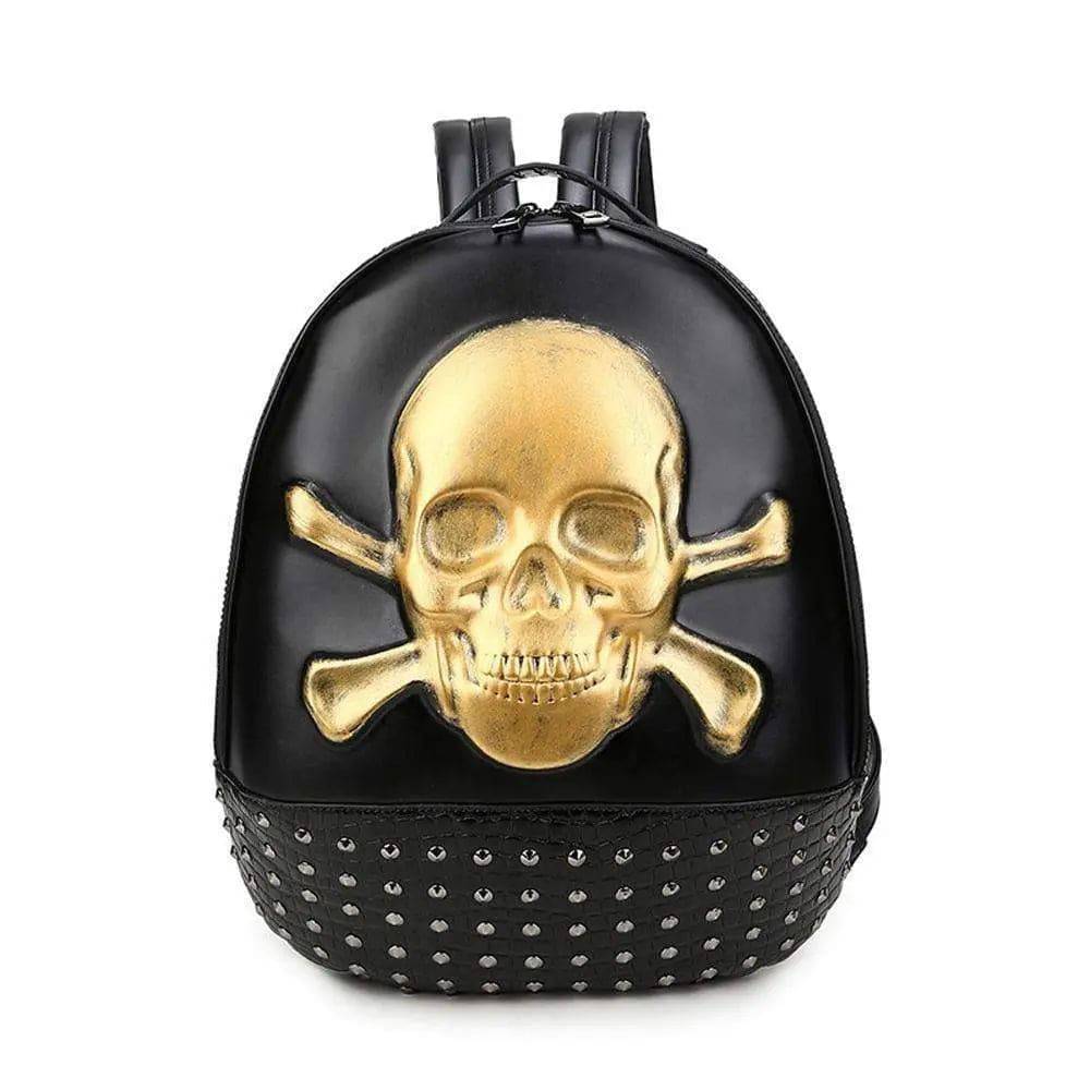 Unisex 3D Cool Smile Skull Studded Backpack