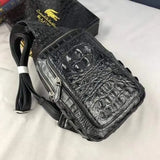 Unisex Crocodile Leather  Fanny Pack Belt Waist Bag