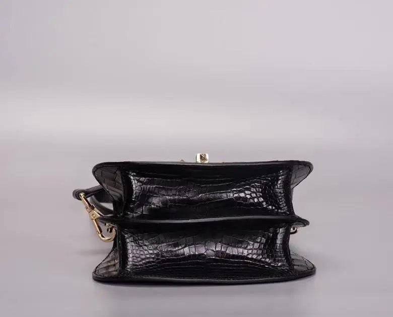 Unisex Genuine Crocodile Leather Cross body Messenger Bag