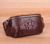 Unisex Genuine Crocodile Leather Waist  Bum Bags & Fanny Packs  Belt Bag