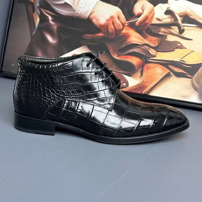 Crocodile Boots , Genuine Crocodile Leather Boots Black