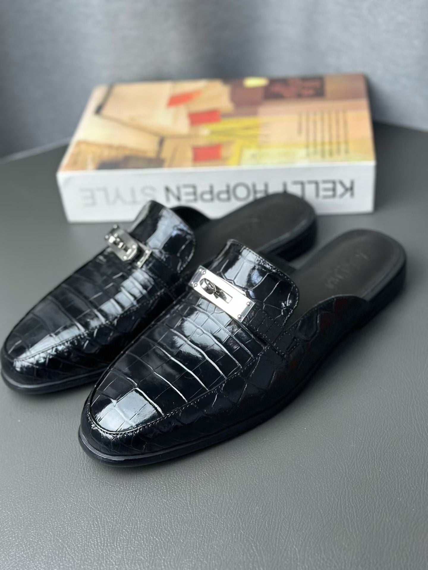 Crocodile Slippers Men's Crocodile Leather Slippers