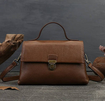 Women Satchel Shoulder Bag Vintage Top Handle Bag